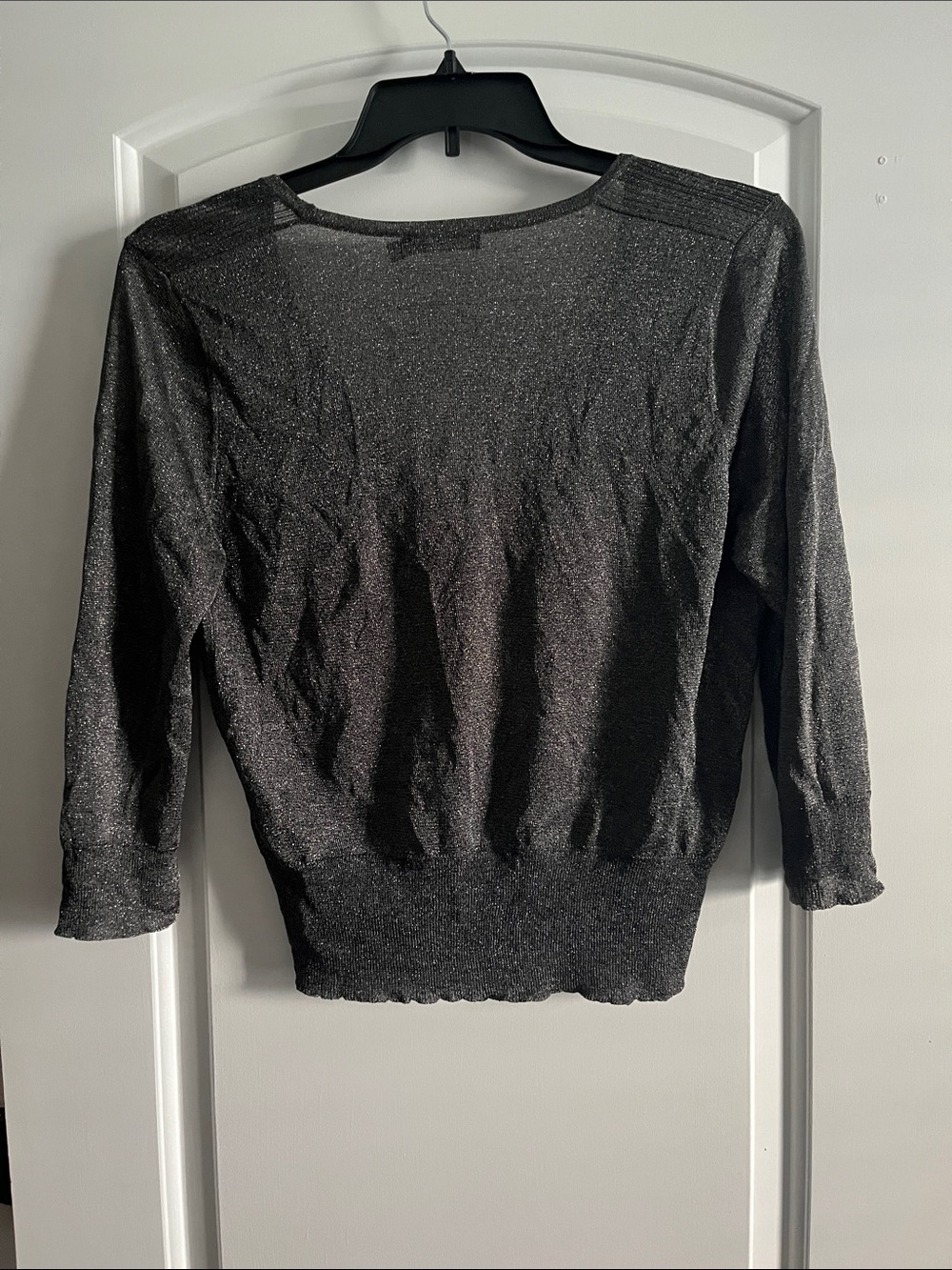 The Limited Shimmery Sheer Black/Silver Cardigan - Picture 6 of 6